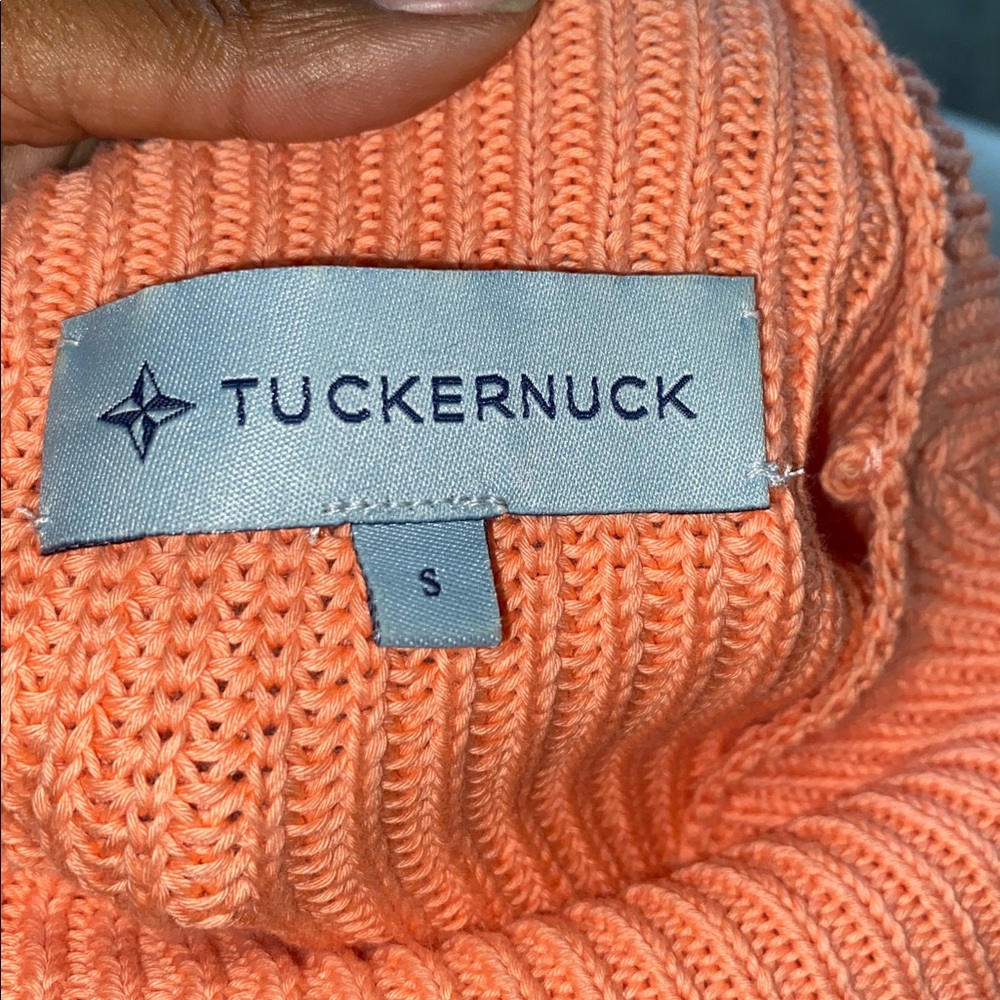 Tuckernuck Broadway Stripe Tunic Sweater in Coral | Women’s Size XS - Picture 6 of 9